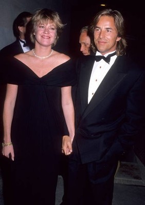 Melanie Griffith and actor Don Johnson attend the Dedication - 1989 Old Photo 6
