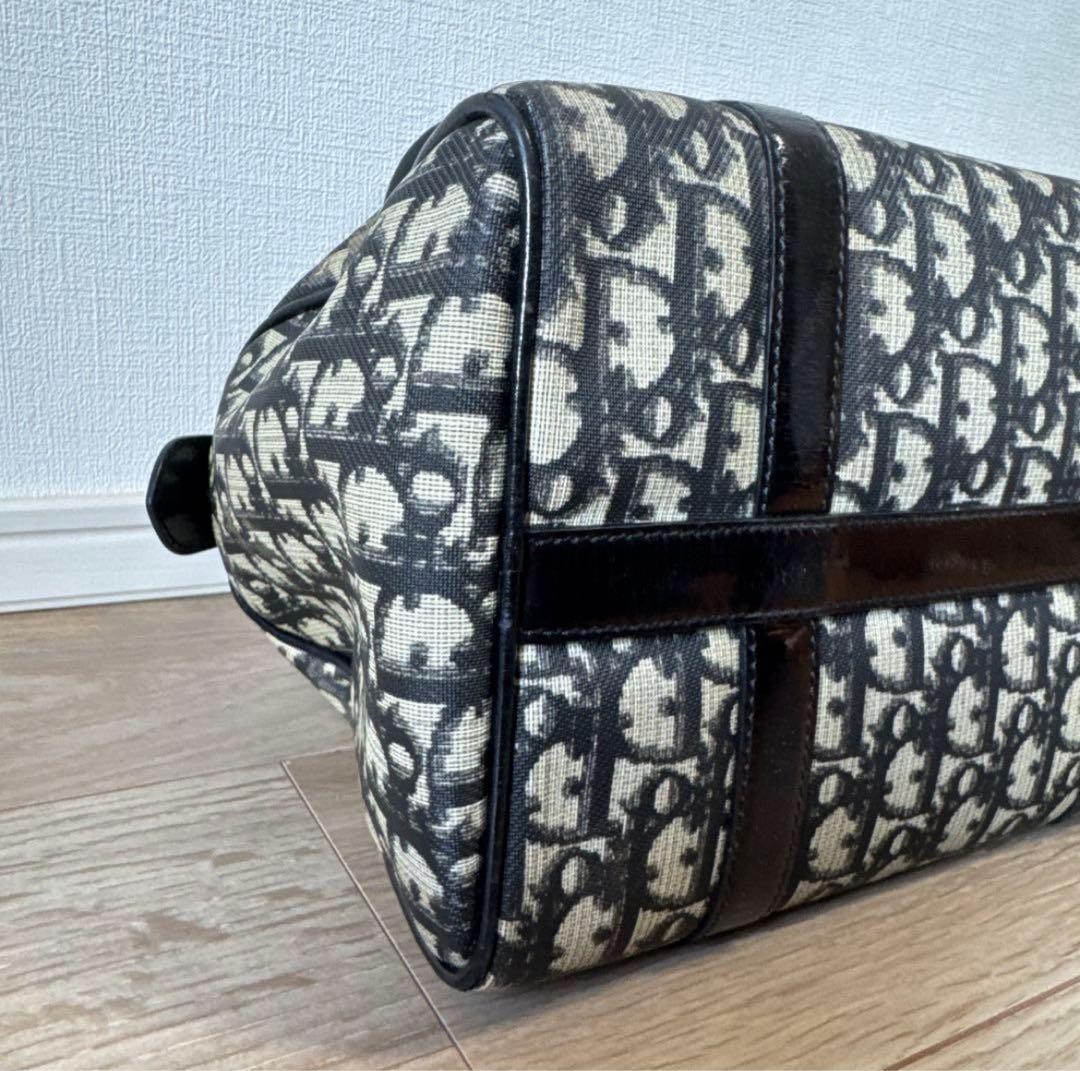 CHRISTIAN DIOR Canvas Leather Mini Boston Bag Black Oblique Hardware Vintage thumbnail 11