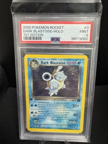 2000 POKEMON ROCKET 1ST ED #3 DARK BLASTOISE-HOLO PSA 9