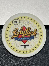 NICE 1 LADY LUCK CASINO CHIP POKER CHIP BLACK HAWK COLORADO GAMBLING TOKEN