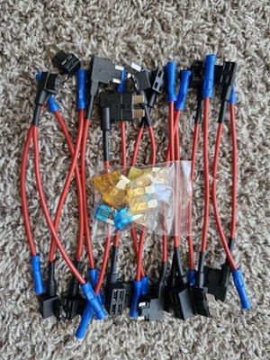 12V Automotive Fuse Tap Holder Set 16-Piece Micro Low Profile Fuse Adapter