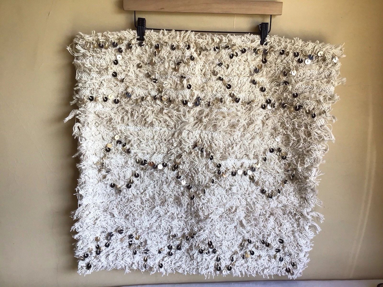 New Pottery Barn Accents Moroccan Wedding BOHO Fluffy Pillow Cover 24 x 24