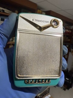 Radio portatile vintage Realtone 6 transistor made in Japan TR 8611 verde bella ex.❤️