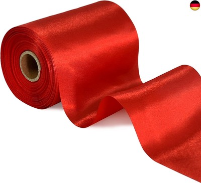 TONIFUL 10cm x 20M rotes ?band breit geschenkband große schleife satinband für a
