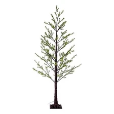 Vickerman 7' Green Mini Pine Twig Tree. Warm White 3mm Wide Angle LED lights.