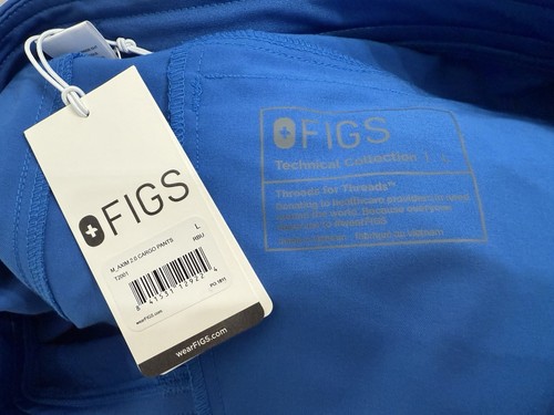 Figs Mens Royal Blue Axim 2.0 Cargo Scrub Pants Large New With Tags - Picture 5 of 5