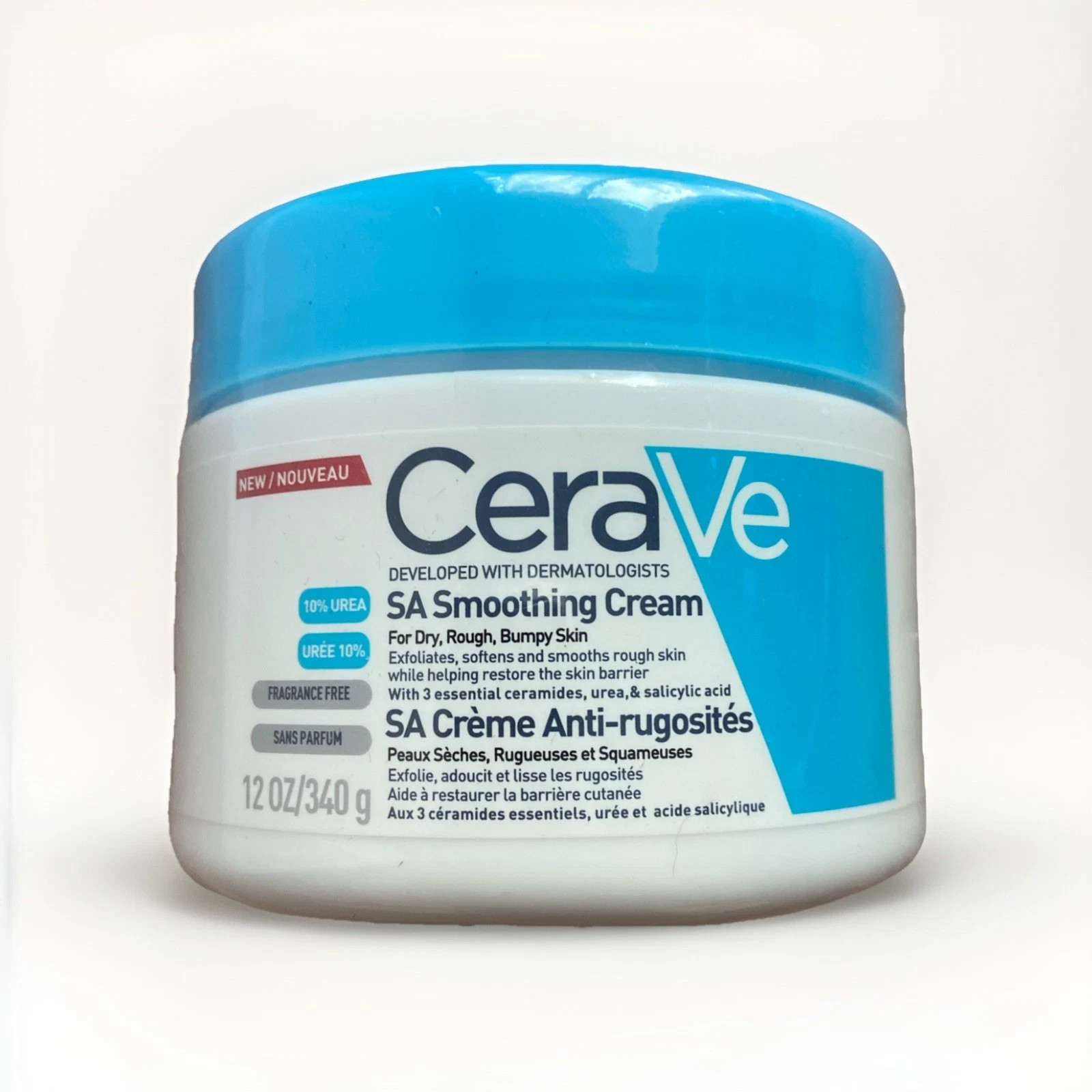 CeraVe SA Smoothing Cream 340g for Dry Bumpy Skin Anti-Roughness Long Expiry