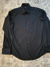 camicia ugo boss nera easy-iron elasticizzata taglia m