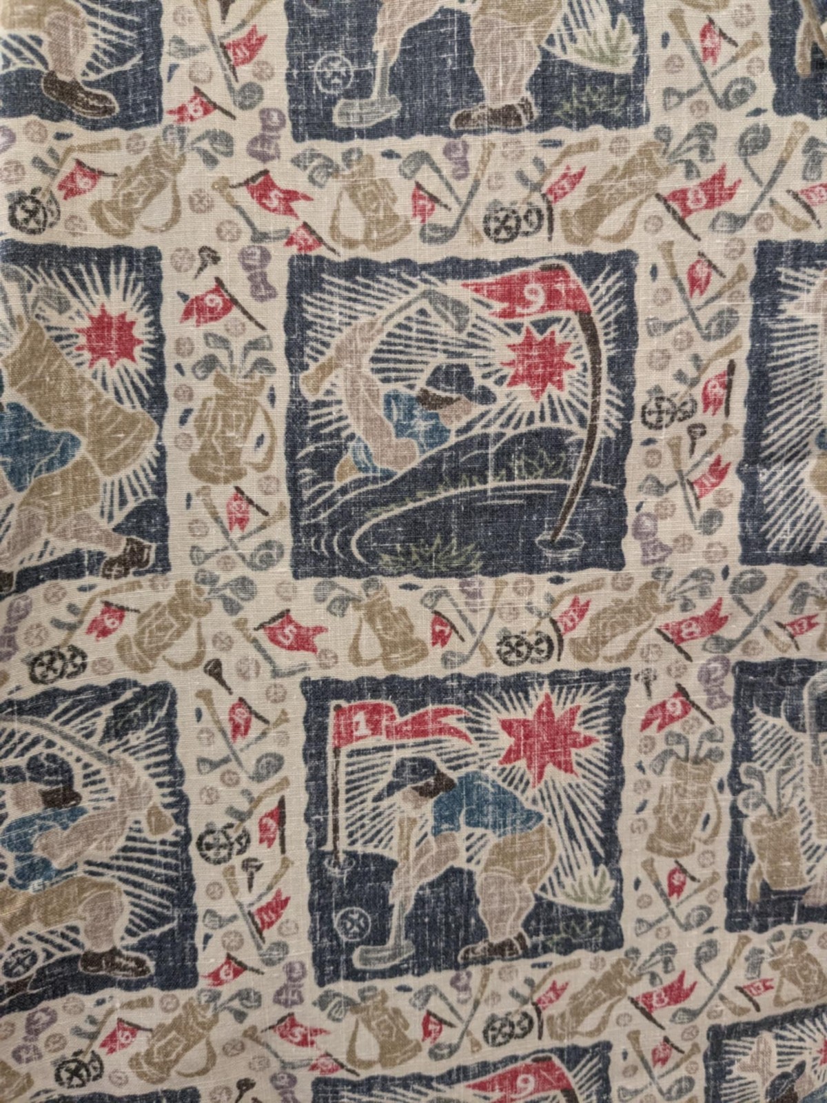 Reyn Spooner by Dietrich Varez "Golf Theme" Vintage Hawaiian Shirt Sz L #23 thumbnail 2