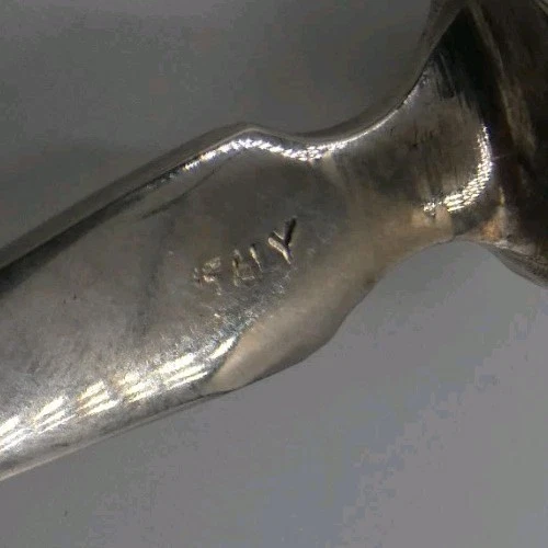 Tenedor para servir italiano de plata de ley de mediados del siglo XX Foto 4 de 4