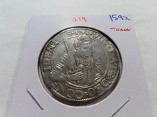 Q19 Netherlands Holland 1592 Silver Lion Thaler