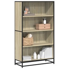 WALPLUS Bookcase Sonoma Oak 80.5x35x139 cm Engineered Wood Tall Storage Unit
