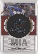 2023 Topps Series 1 Team Logo Commemorative Jazz Chisholm Jr #TLP-JC Patch 0uh2