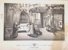 GROTTA DI BETLEMME Litografia Giuseppe Rebellato dis. 1860 ca.