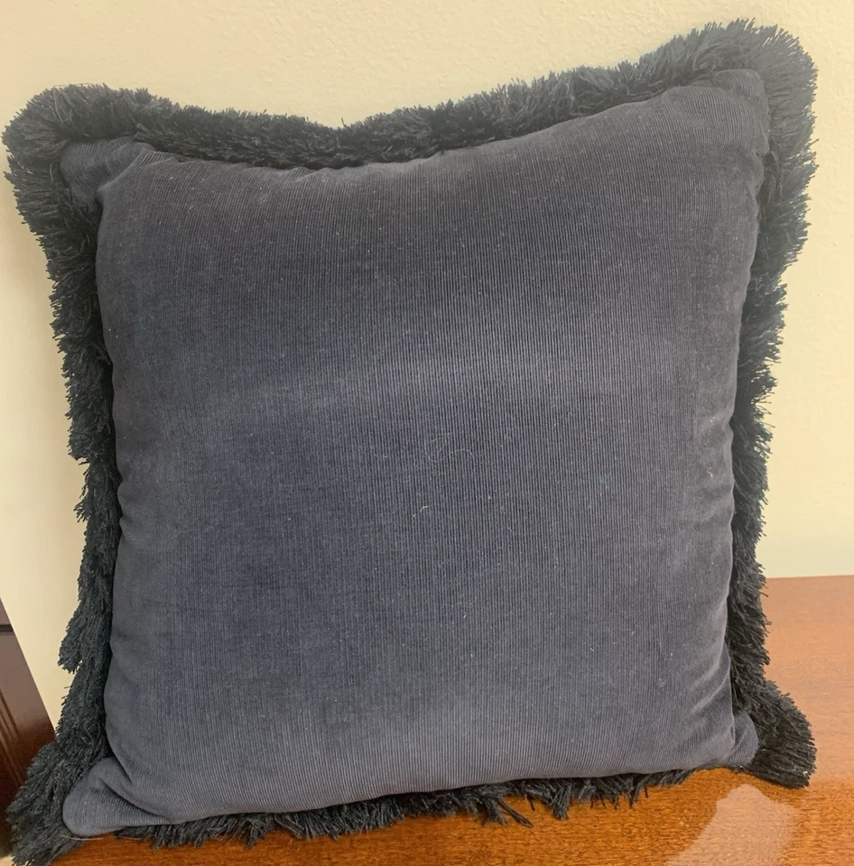 Vintage Christmas Needlepoint Embroidered Snowman Frosty Throw Pillow Down Fill - Image 3 of 4