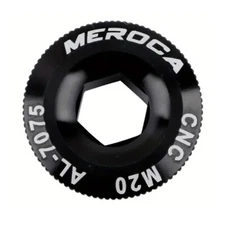 Meroca Black Aluminum Bicycle M20 Crank Arm Fixing Bolt