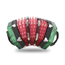 Gaeirt Professional Concertina, 20 Buttons Accordion with Strap and Carrying ...
