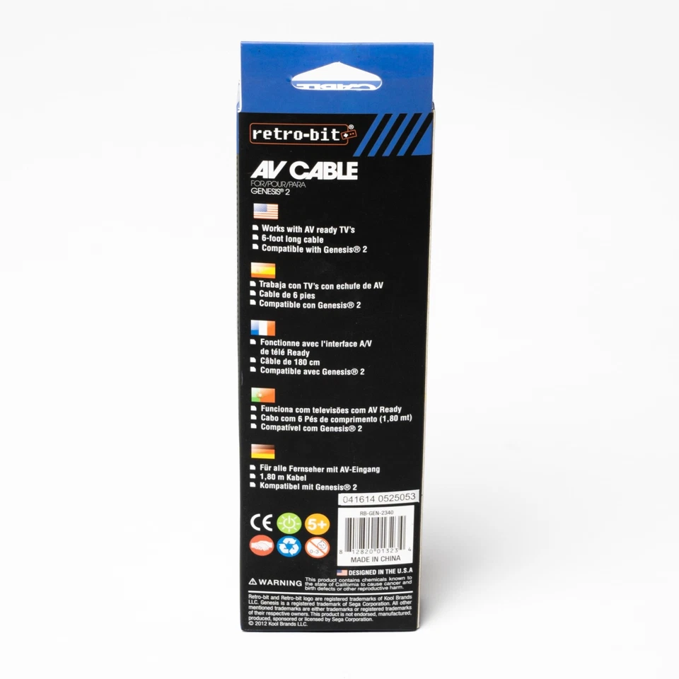 Retro Bit Composite AV Cable for Sega Genesis 2 Console - Image 4 of 4