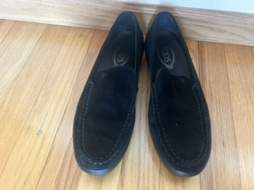 Mocassini slip-on donna classici neri scamosciati TOD'S US-9.5/EU-40 - Foto 4 di 8