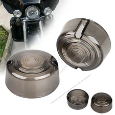 2PCS Smoke Turn Signal Lens Cover for Harley Sportster 883 Hugger XLH883 87-01