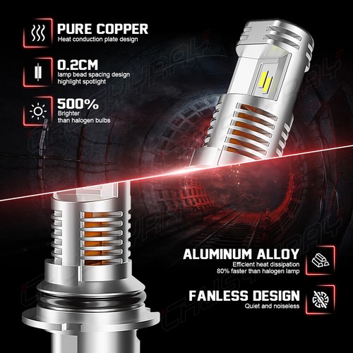 Para Volvo VNL 2000-2003 2x 9007 HB5 6000K LED Faro Bombilla Luz Alta Baja - Imagen 11 de 11