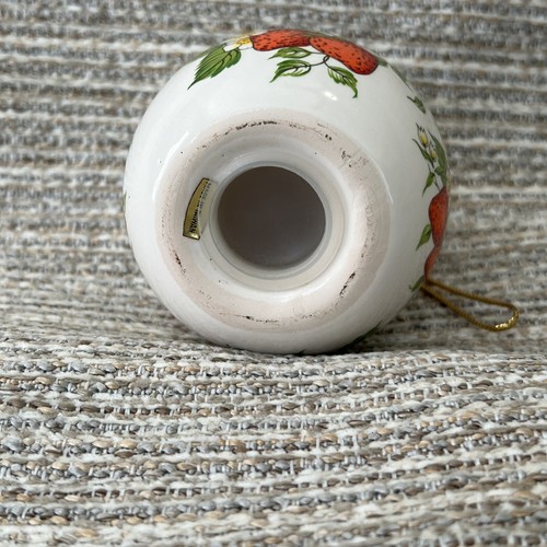 VINTAGE Porzellan Pomander ERDBEERE reifer Beutel Ball Ornament Potpourri - Bild 4 von 7