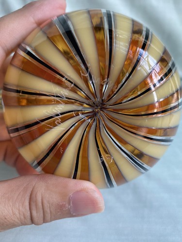 Seltene signierte Oggetti Italien Murano Kunst Glas Vase mit Deckel - Bild 11 von 14