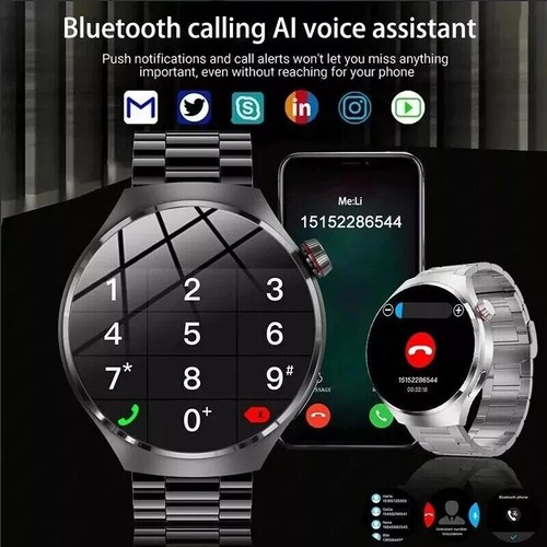 GT4 PRO Waterproof Smart Watch NFC GPS Tracker AMOLED Bluetooth Call Men Women - Zdjęcie 4 z 7