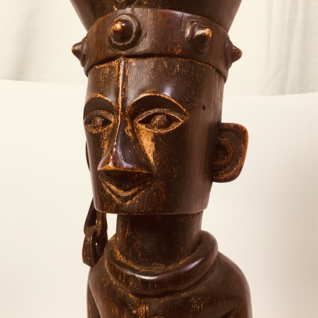 Large and HandCarved Wooden Male Fertility Statue eBay