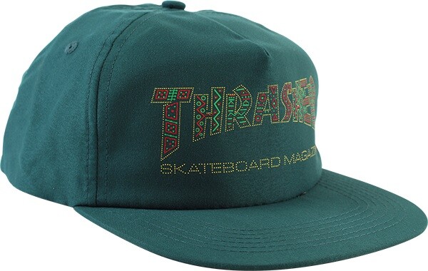 Thrasher Davis Logo Snapback Hat Forest 