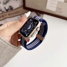 Nylon Braided Bands Parachute Style Buckle Straps For iWatch Series 10 9 8 7 6 5