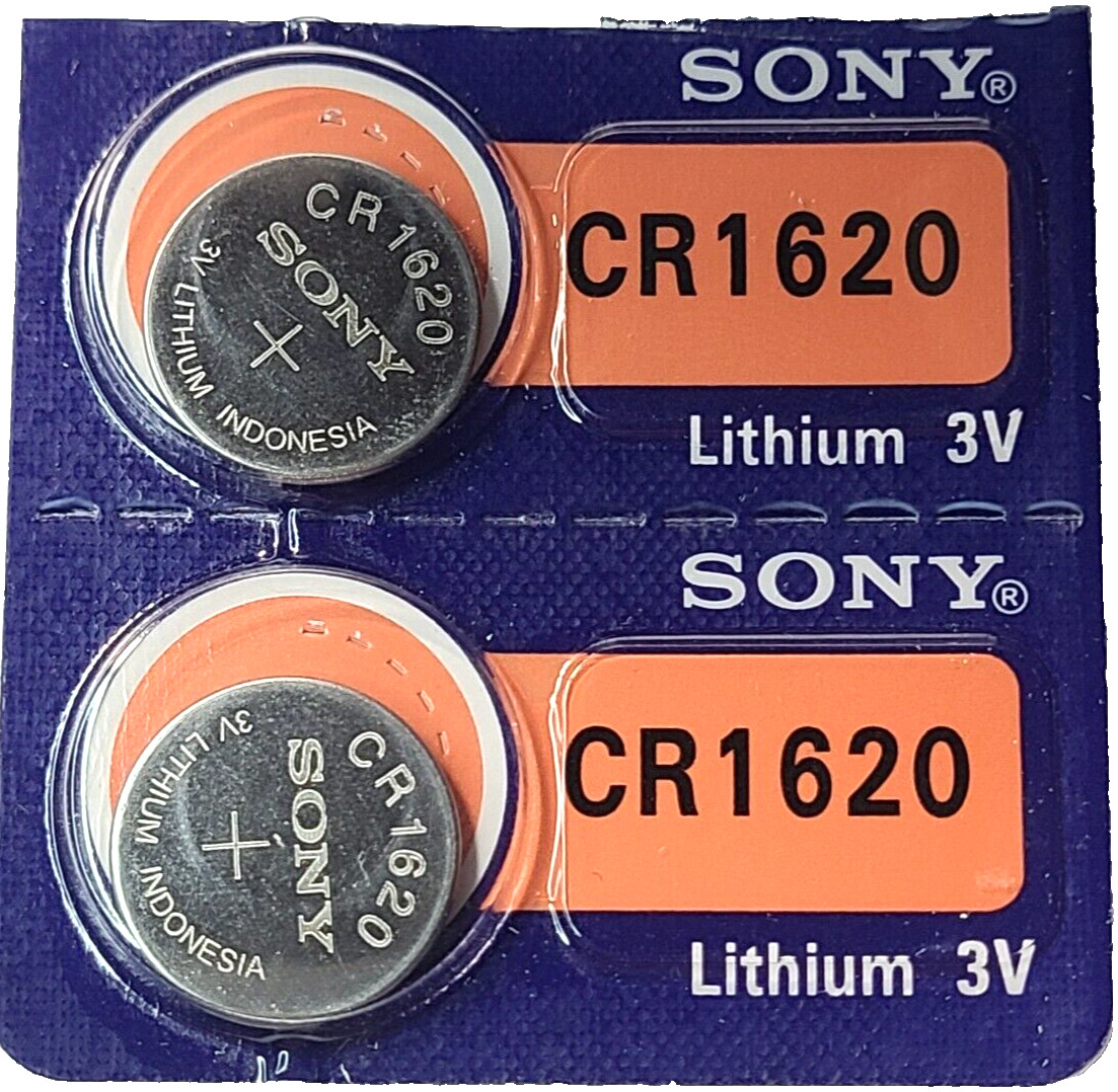 CR1620 SONY MURATA 2PK 3V LITHIUM (GREAT EXP 2034) DL2016 ECR2016 FREE SHIP&TRAK