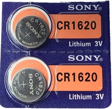 CR1620 SONY MURATA 2PK 3V LITHIUM (GREAT EXP 2034) DL1620 ECR1620 FREE SHIPPING