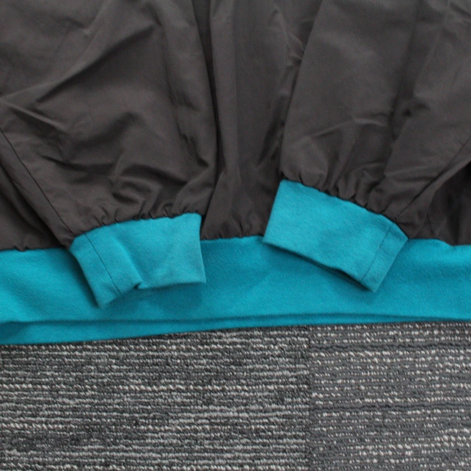 Jaqueta de golfe Etonic vintage grande preta azul-petróleo - Imagem 2 de 4