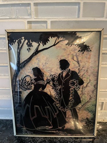 Vintage Reliance Silhouette Pictures in Vintage Frames Bridgerton Style England - Picture 5 of 6