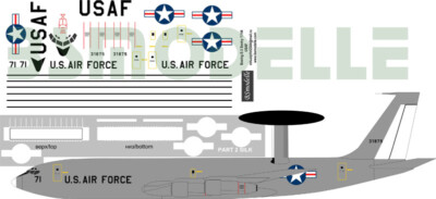BSmodelle Boeing E3 Sentry decal scale 1144