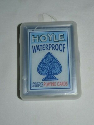HOYLE WATERPROOF CLEAR PLAYING CARDS NEW FREE SHIPPING !!