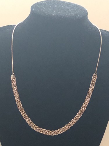 BRONZO ITALIA MILOR ROSE GOLD PLATED BYZANTINE STYLE NECKLACE EXCELLENT COND