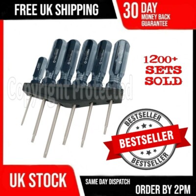 6PC DREHMOMENTANTRIEB TORX TX SCHRAUBENDREHER SET STAR T10 T15 T20 T25 T27 T30 HANDWERKZEUG