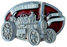 Steam Traction Engine Vintage Tractor Belt Buckle in Presentation Box