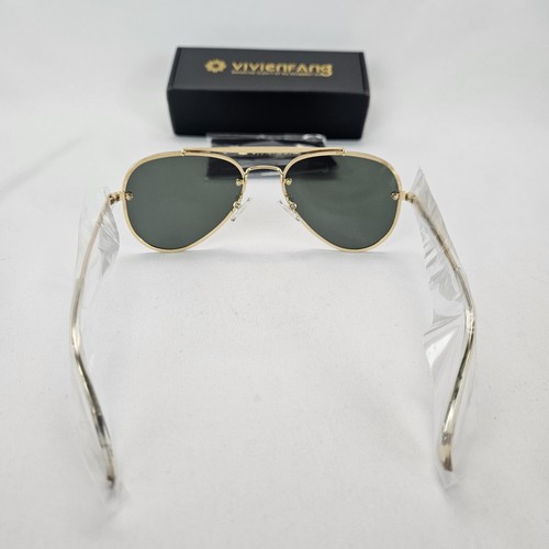 Trendy Polarized Aviator Sunglasses for Men Women Retro Rimless 58mm Shades - Picture 6 of 8