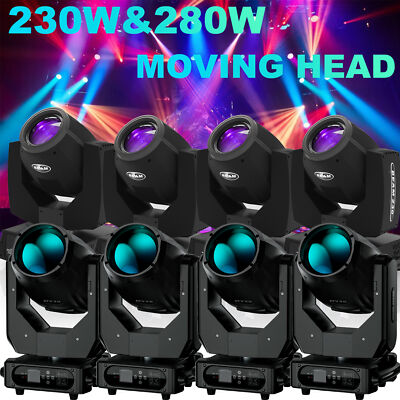 4X Zoom Moving Head 230W & 280W Beam Bühnenbeleuchtung DMX Party DJ Party Show