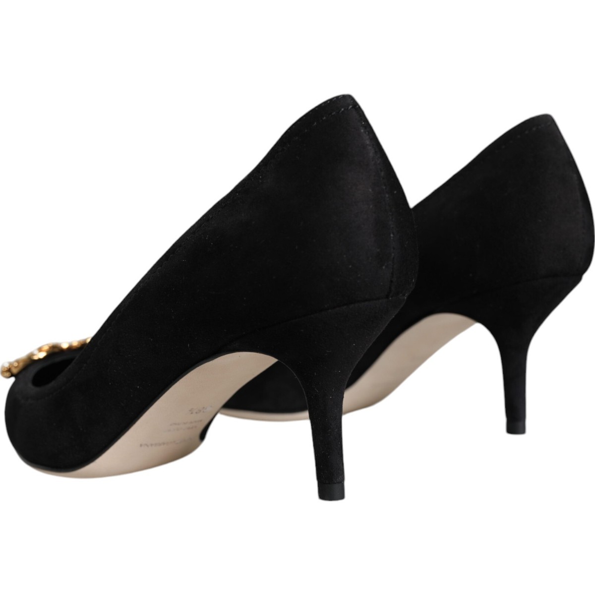DOLCE & GABBANA Shoes Black Amore Suede Bellucci Heels Pumps