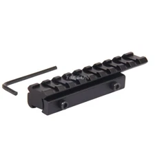 Scope Adapter Rail Mount 22 Crossbow 3/8" Dovetail to 7/8" Weaver /w Stop Pin