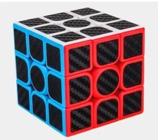 Speed  Cube 3x3x3 Black puzzle cube 3x3 carbon fiber Party  Birthday Gift  Toy