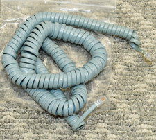 Blue Telephone Handset Cord Line Trimline Phone Curly Coil 36" Resting Length