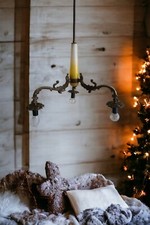 Lampadario PAN Impero Franscese Tole Vintage, Stilnovo, Design D'epoca