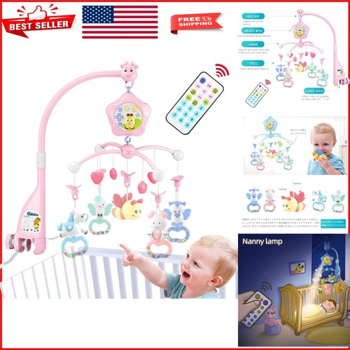 Versatile Musical Baby Mobile for Crib: Lights, Projection & Safe Teething Toys