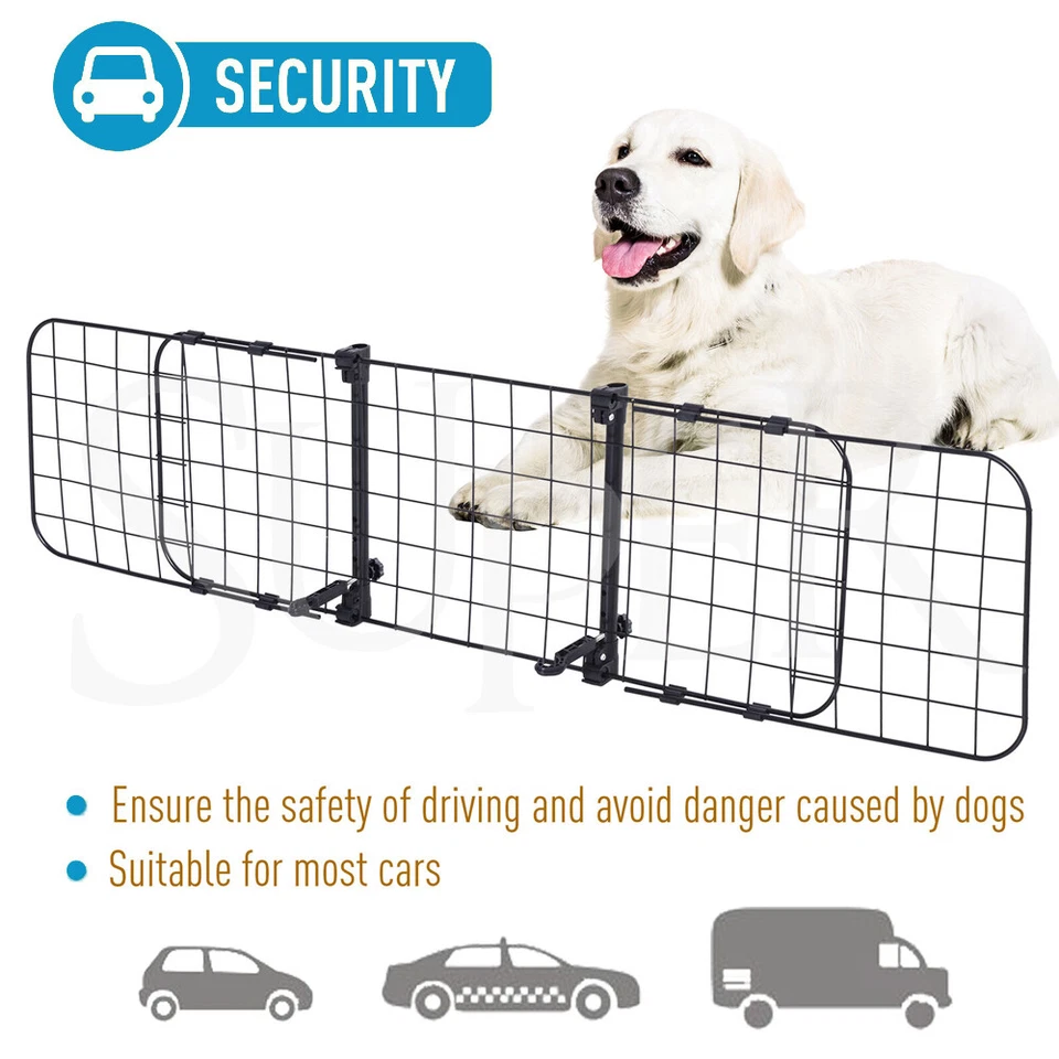 Dog Guard Adjustable Safety Dog Pet Car Mesh Barrier Headrest Travel Heavy Duty - image 2 of 4
