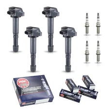 4pcs Ignition Coil & 4pcs NGK Iridium Spark Plug for 13-17 Honda Accord l4 2.4L